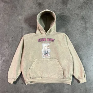 GREY HOODIE SKULL BEAR ¨WE ARE THE NEW ERA¨ W2024